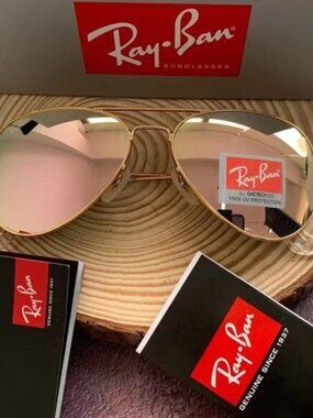 Ray-Ban 3025 Pink Aviator Sunglasses 58mm